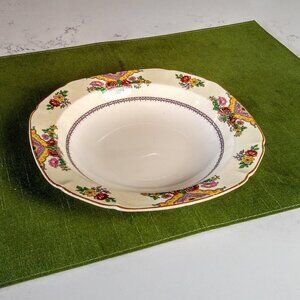 Vintage John Maddock 1930 Ivory Floral Porcelain Dish
